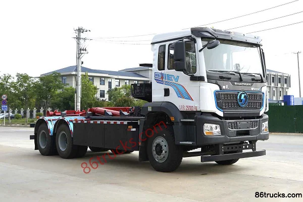 SHACMAN Delong New M3000E 6X4(10 wheels) Electric Hook Lift Garbage Truck (Kailifeng) 350.07kWh Exterior