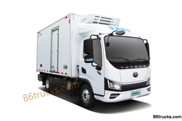 Yutong T5 4X2(6 roues) camion frigorifique à pile à combustible monoplace 4,02 m Shenlan 100,46 kWh Extérieur