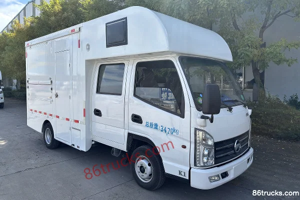 Kama K1 1.6 L gasoline 120 hp 4X2(6 wheels) Mengwo 5-speed hydraulic brake 3 m double-row sales truck micro truck (Shunt