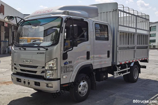 Qingling Isuzu KV600 2.5L diesel 161 hp 4X2(6 wheels) Isuzu 6-speed 3.13m double-row stake truck Exterior (2) | 86Trucks