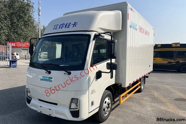 JMC Shunda 2025 électrique pur 4X2(6 roues) frein hydraulique 3,8 m cabine simple fourgon camion léger CALB 50,38 kWh Extérieur (3) | 86Truc