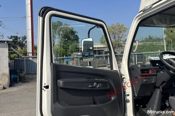 JMC Shunda 2025 électrique pur 4X2(6 roues) frein hydraulique 3,8 m cabine simple fourgon camion léger CALB 50,38 kWh (3) | 86Trucks
