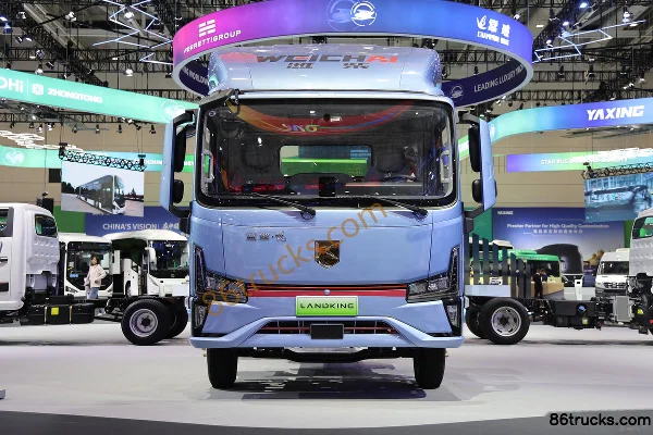 Lanqing Yue X7 Wide Body Air Brake 4.18m Single Row Pure Electric Stake Truck BYD 200.3kWh 4X2(6 wheels) Exterior (2) | 86Trucks