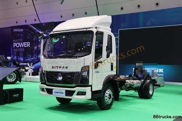 Sitrak C3E cabine simple camion porteur 100% électrique CATL 100,07 kWh 4X2(6 roues) Extérieur (3) | 86Trucks