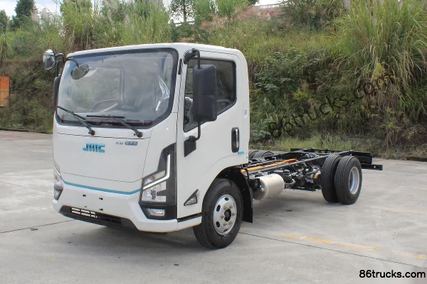 JMC E-Luda Medium Body Fruit & Vegetable Distribution Edition Hydraulic Brake 4.2m Single Row Pure Electric Stake Truck CATL 100.46kWh 4X2(6
