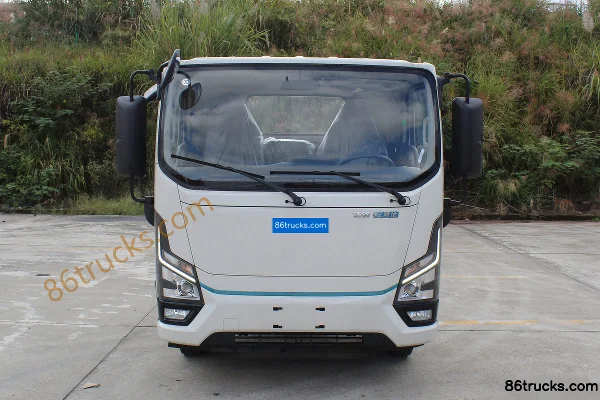 JMC E-Luda Medium Body Fruit & Vegetable Distribution Edition Hydraulic Brake 4.2m Single Row Pure Electric Stake Truck CATL 100.46kWh 4X2(6