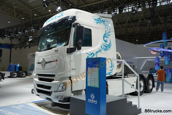 Dongfeng Tianlong Flagship GX 14.5L LNG 630hp 6X4(10 wheels) Eaton 12-speed AMT automatic tractor truck Exterior (3) | 86Trucks
