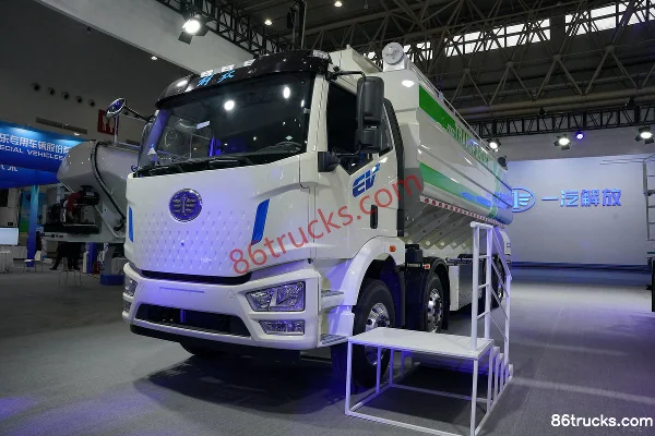 FAW Jiefang J6L 8X4(12 wheels) 7.08m³ Electric Concrete Mixer Truck CATL 352kWh Exterior (3) | 86Trucks