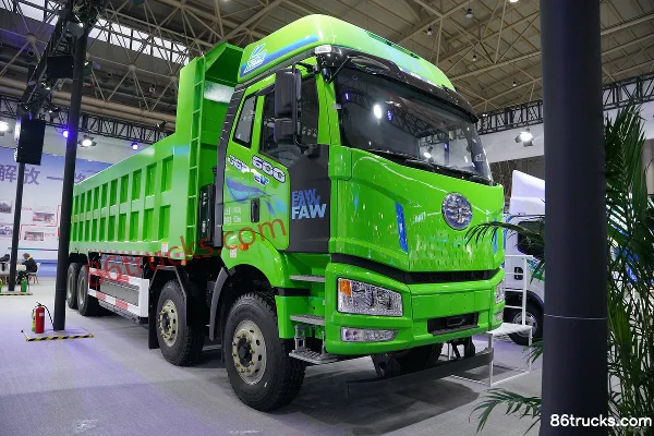 FAW Jiefang J6P Heavy-Duty 8X4(12 wheels) 8.8m Electric Dump Truck CATL 600.92kWh Exterior