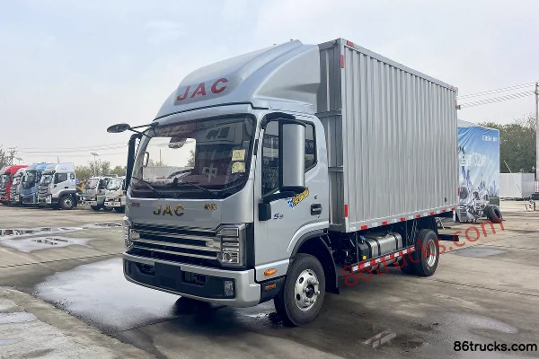 JAC Shuailing S9 160 ch 4X2(6 roues) Camion porteur fourgon à cabine simple 4,12 m Extérieur (3) | 86Trucks