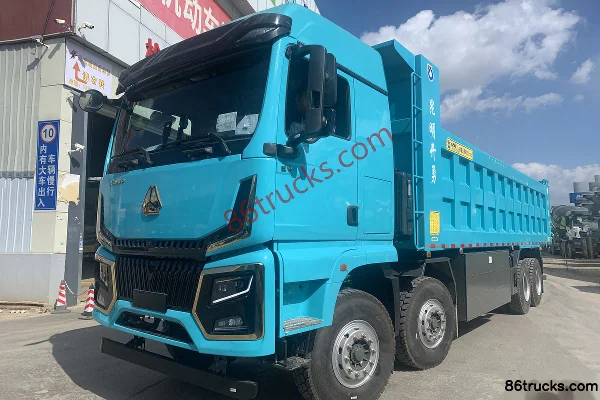 Sinotruk HOWO V9 8X4(12 wheels) 8.8m Raised Roof Pure Electric Dump Truck CATL 601kWh Exterior (3) | 86Trucks