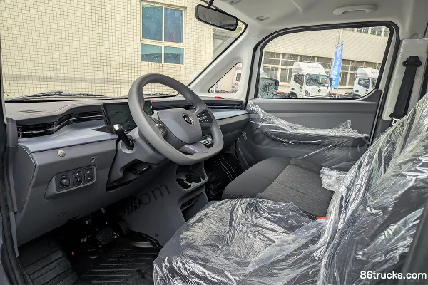 Tuyano Fengjing i9 2025 Smart Edition 2-Seat High Roof Pure Electric Enclosed Cargo Van, Aiyike 51.52kWh Cab (3) | 86Trucks
