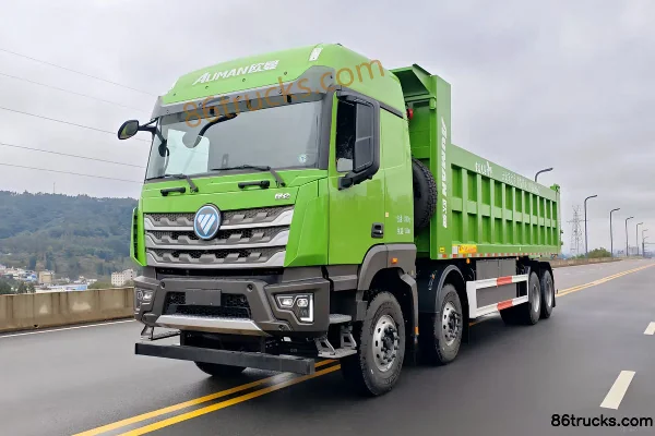 Auman Kunlun 8X4(12 wheels) 8.8m Pure Electric Dump Truck CATL 400kWh Exterior (3) | 86Trucks