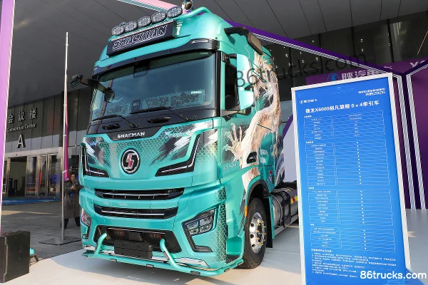 SHACMAN Delong X6000 Super Flagship 14.6L LNG 630hp 6X4(10 wheels) Fast Gear 12-Speed AMT Automatic Tractor Truck Exterior (3) | 86Trucks