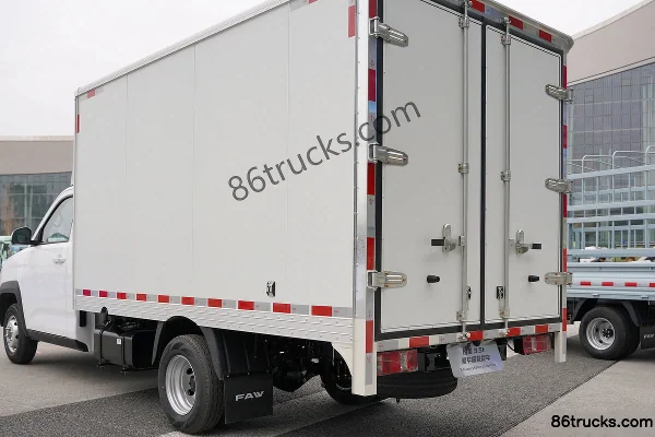 FAW Jiefang 2L Gasoline 141 hp 4X2(6 wheels) Xingrui 5-speed 2.7m Double Row Van Truck Body (2) | 86Trucks
