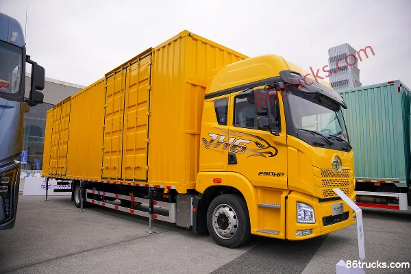 FAW Jiefang JH6 6.6L Diesel 290 hp 4X2(6 wheels) Fast Gear 8-Speed Container Interchangeable Cargo Truck Exterior