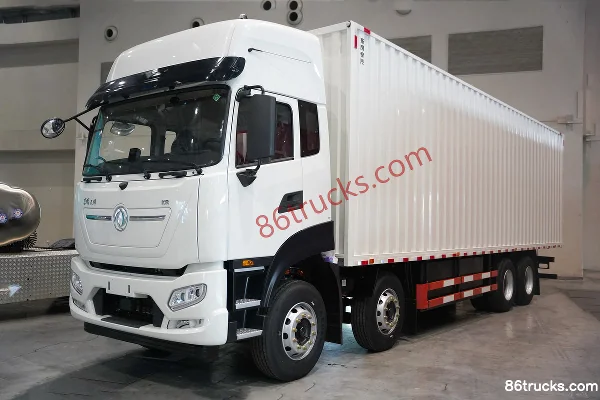 Dongfeng Tianjin KR PLUS 8X4(12 wheels) Pure Electric Box Cargo Truck CATL 400kWh Exterior (3) | 86Trucks