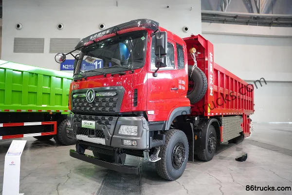 Dongfeng Commercial Vehicle Dongfeng Tianlong KC 8X4(12 roues) 8 m camion benne 100% électrique Hubei EVE 432kWh Extérieur (3) | 86Trucks