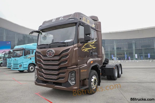 FAW Jiefang Yingchi 12.5L LNG 500 hp 6X4(10 wheels) FAW Jiefang 12-Speed Hazardous Materials Tractor Truck Exterior (3) | 86Trucks