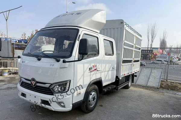 Foton V Card 2L CNG 127hp 4X2(6 wheels) Dongan 5-speed 3.19m double-row stake micro truck Exterior (2) | 86Trucks