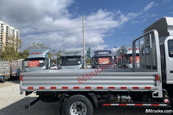Sinotruk HOWO Hanjiang M 145 hp 4X2(6 wheels) 3.3m semi-row flatbed light truck (WLY 5-speed) Body (2) | 86Trucks