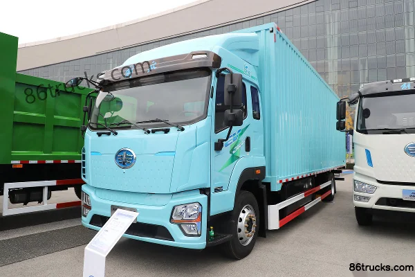 FAW Jiefang Qingdao JK6 4X2(6 wheels) 9.75m Electric Van Cargo Truck CATL 246kWh Exterior (3) | 86Trucks