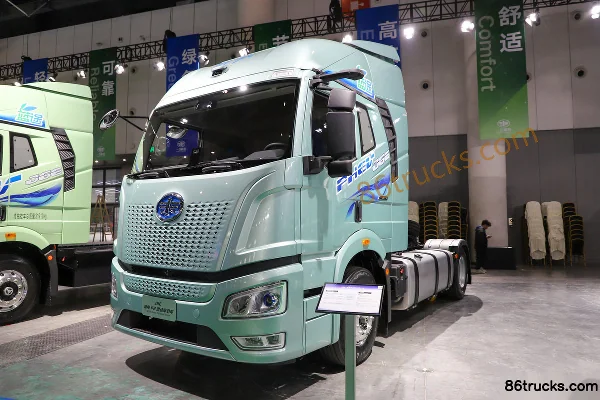 FAW Jiefang J6E 4X2(6 wheels) Hybrid Tractor Truck CATL 58kWh Exterior (3) | 86Trucks