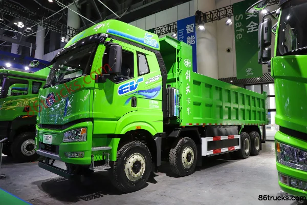 FAW Jiefang J6P Heavy-Duty Pro 8X4(12 wheels) 8m electric dump truck CATL 600kWh Exterior (3) | 86Trucks