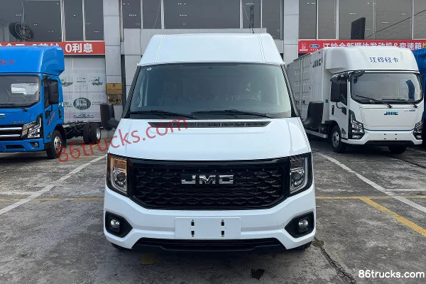 JMC Fushun 2023 Commercial 2.0T Diesel 146 ch 3 places Automatique Empattement extra-long Toit moyen-haut Fourgon fermé Extérieur (2) | 86Tr