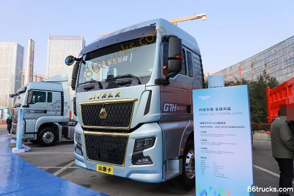 Sitrak G7H 7.4L Diesel 350 hp 6X2(8 wheels) Sinotruk 10-speed AMT Automatic 9.6m Single-row Extended-wing Cargo Truck Exterior (3) | 86Truck
