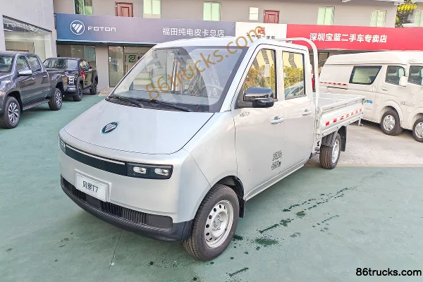 Tuyano Fengjing T7 2.5m Double Row Pure Electric Flatbed Mini Truck CATL 41.86kWh Exterior (3) | 86Trucks
