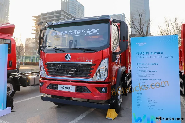 Sinotruk V3-X 4.1L diesel 200 ch 4X2(6 roues) Fast Gear 8-speed 3.8m half-row camion benne Extérieur (3) | 86Trucks