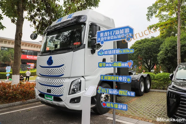Dongfeng H7pro 6X4(10 wheels) Pure Electric Tractor Truck CATL 600kWh Exterior (3) | 86Trucks