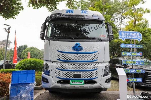 Dongfeng H7pro 6X4(10 wheels) Pure Electric Tractor Truck CATL 600kWh Exterior (2) | 86Trucks