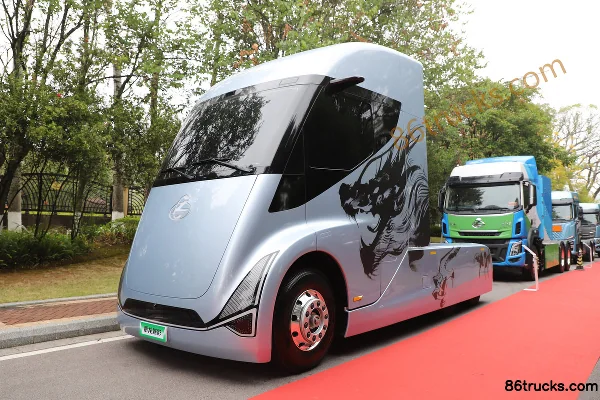 Dongfeng Meiying 6X4(10 wheels) Electric Tractor Truck CATL 400kWh Exterior (3) | 86Trucks