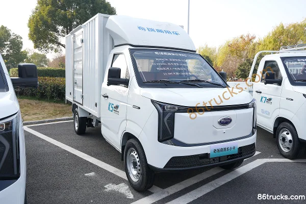Chery Commercial Vehicle Kairui K5 Hydraulic Brake 3.2m Single Row Pure Electric Van Micro Truck Yiwei 50.23kWh 4X2(6 wh