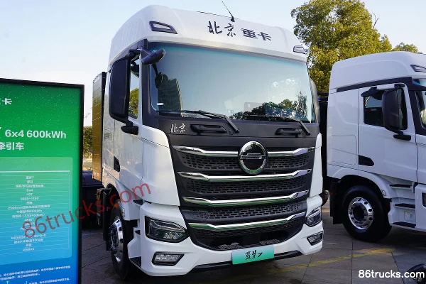 Beijing Trucks Lanmeng 7 Plain Version 6X4(10 wheels) Pure Electric Tractor Truck CATL 400kWh Exterior
