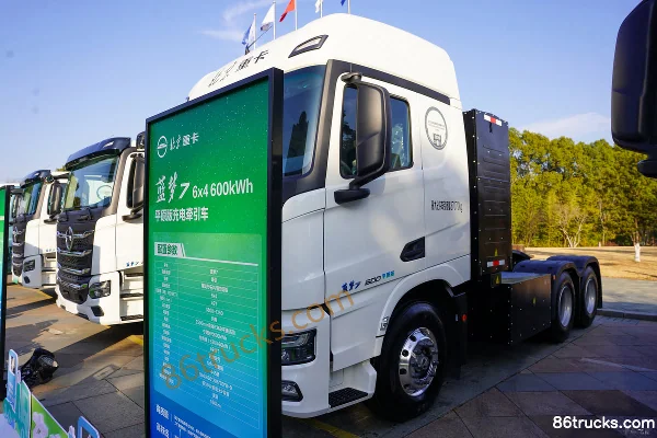 Beijing Trucks Lanmeng 7 Plain Version 6X4(10 wheels) Pure Electric Tractor Truck CATL 600kWh Exterior (3) | 86Trucks