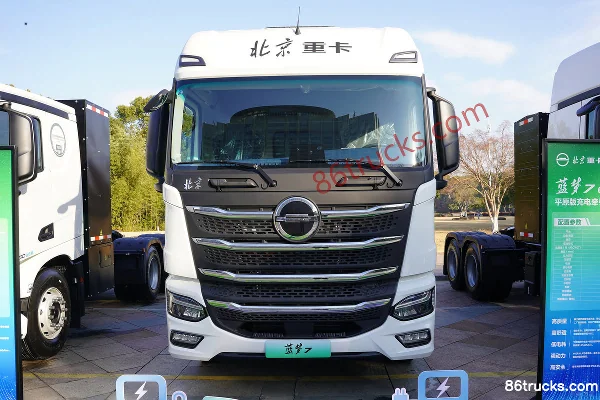 Beijing Trucks Lanmeng 7 Plain Version 6X4(10 wheels) Pure Electric Tractor Truck CATL 600kWh Exterior (2) | 86Trucks