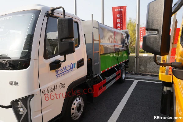Chery Commercial Vehicle Zero Meter 4X2(6 wheels) Pure Electric Self-Loading Garbage Truck Body (1) | 86Trucks