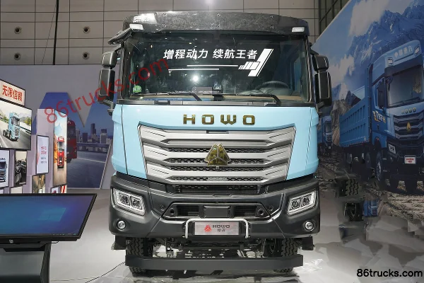 Sinotruk HOWO TS 8X4(12 wheels) 8m Plug-in Hybrid Dump Truck CALB 400.61kWh Exterior (2) | 86Trucks