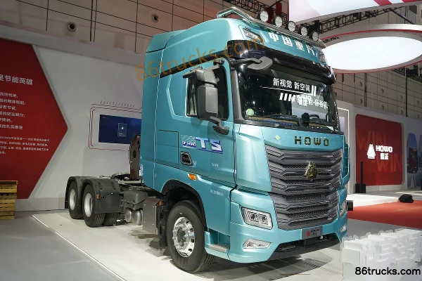 Sinotruk HOWO TS 14,6L LNG 590 ch 6X4(10 roues) Sinotruk AMT automatique tracteur routier Extérieur