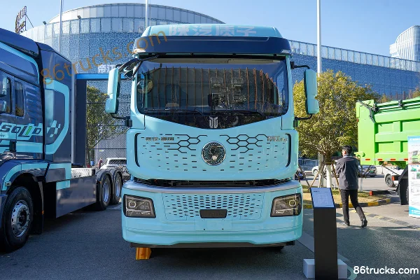 Proton Auto Dijiang Re 6X4(10 wheels) electric tractor truck AVIC 600kWh Exterior (2) | 86Trucks