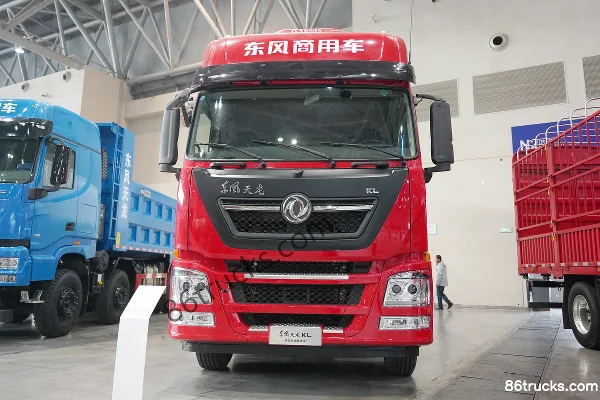 Dongfeng Commercial Vehicle Tianlong KL Comfort Edition 340 hp 6X2(8 wheels) 9.6m van cargo truck (high top) Exterior (2) | 86Trucks