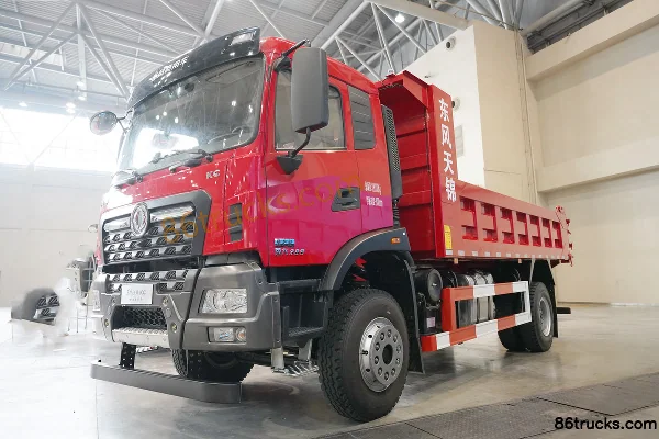 Dongfeng Commercial Vehicle Tianjin KC Sky Edition 6.4L Diesel 300 ch 4X2(6 roues) Fast Gear 12 vitesses 5.4 m camion benne cabine avancée E