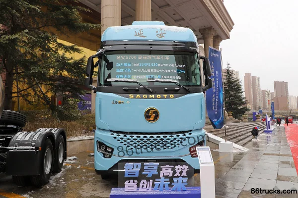 SHACMAN Commercial Vehicle Yan'an S700 Comfort Edition 14.5L LNG 630hp 6X4(10 wheels) Eaton 12-Speed AMT Automatic High Roof Double Sleeper
