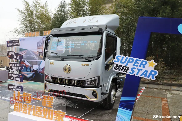 SHACMAN Commercial Vehicle Delong G300 Pro 2.5L Diesel 185 hp 4X2(6 wheels) Fast Gear 10-Speed Air Brake 4.18m Single Row Flatbed Light Truc