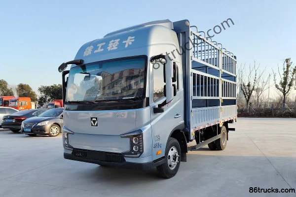 XCMG Hanjie frein pneumatique toit surélevé 4,4 m cabine simple, camion léger à grille électrique pur, CATL 140,41 kWh 4X2(6 roues) Extérieu