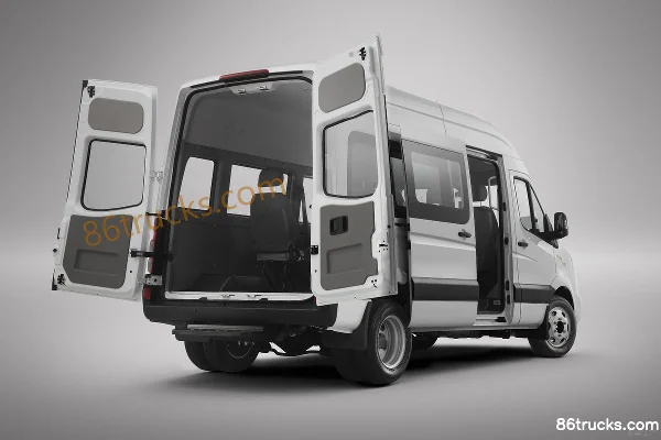 JAC New 5 Series 2026 Model Powerful Edition 2T Diesel 129hp High Roof 6-9 Seats Light Bus Exterior (3) | 86Trucks