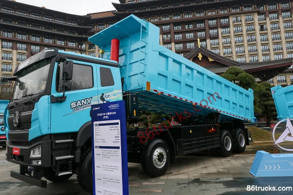 SANY 26 TAI 5 lourd 428 8X4(12 roues) 8,2 m camion benne 100% électrique CATL 600 kWh Extérieur (2) | 86Trucks